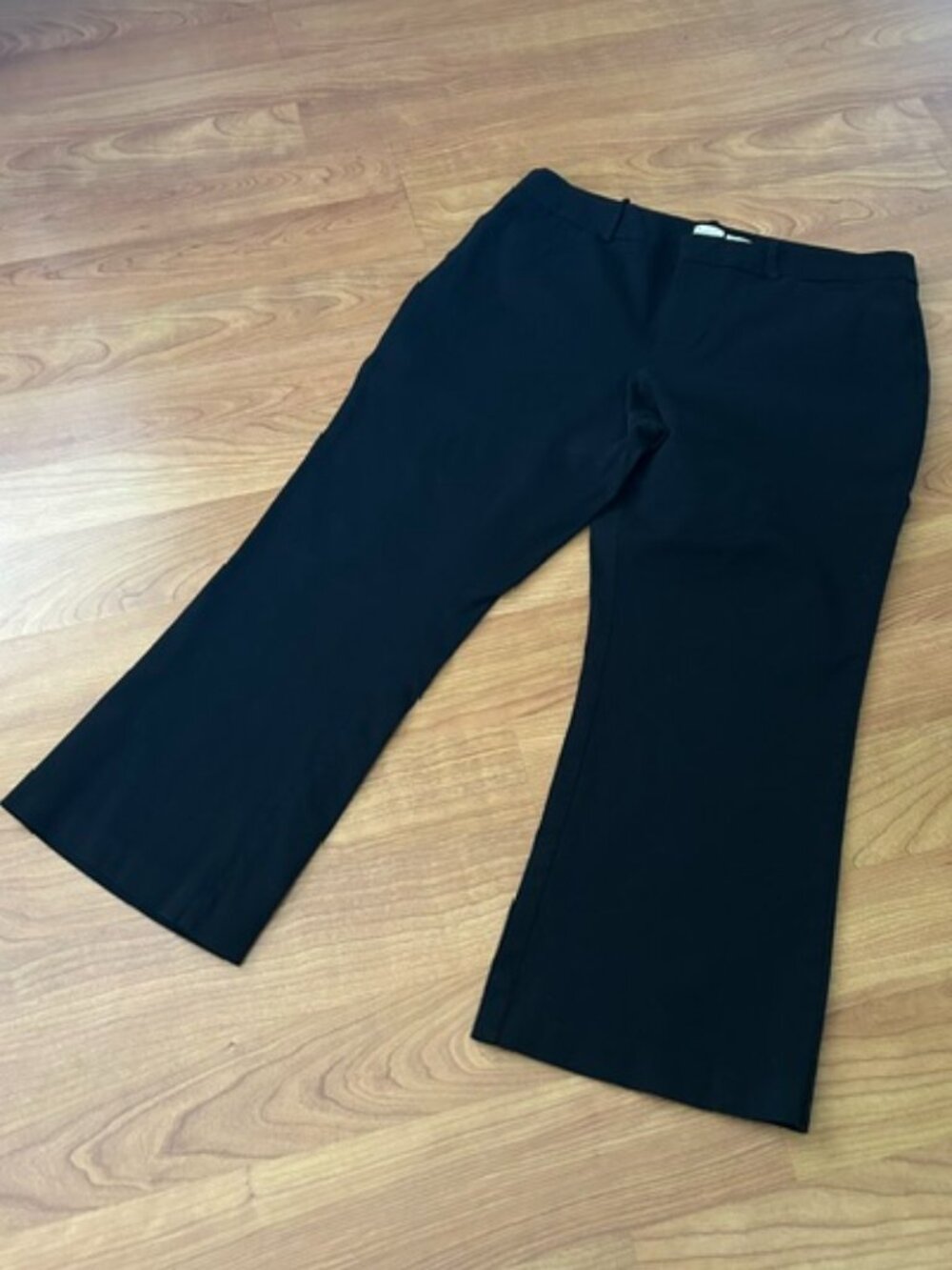 A New Day Women’s Black Cropped Flare Dress Pants Size 16 Petite 23” Inseam